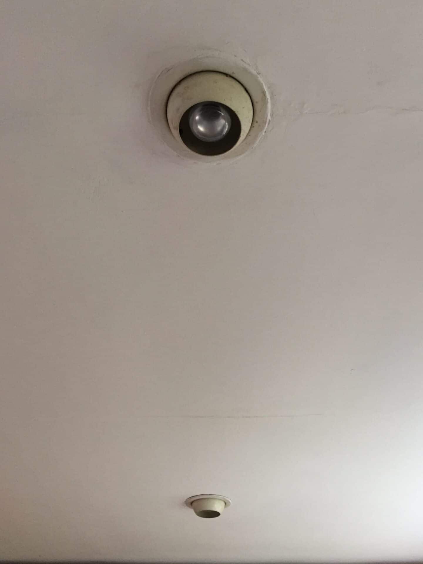 Hideous energy-guzzling overhead kitchen lights