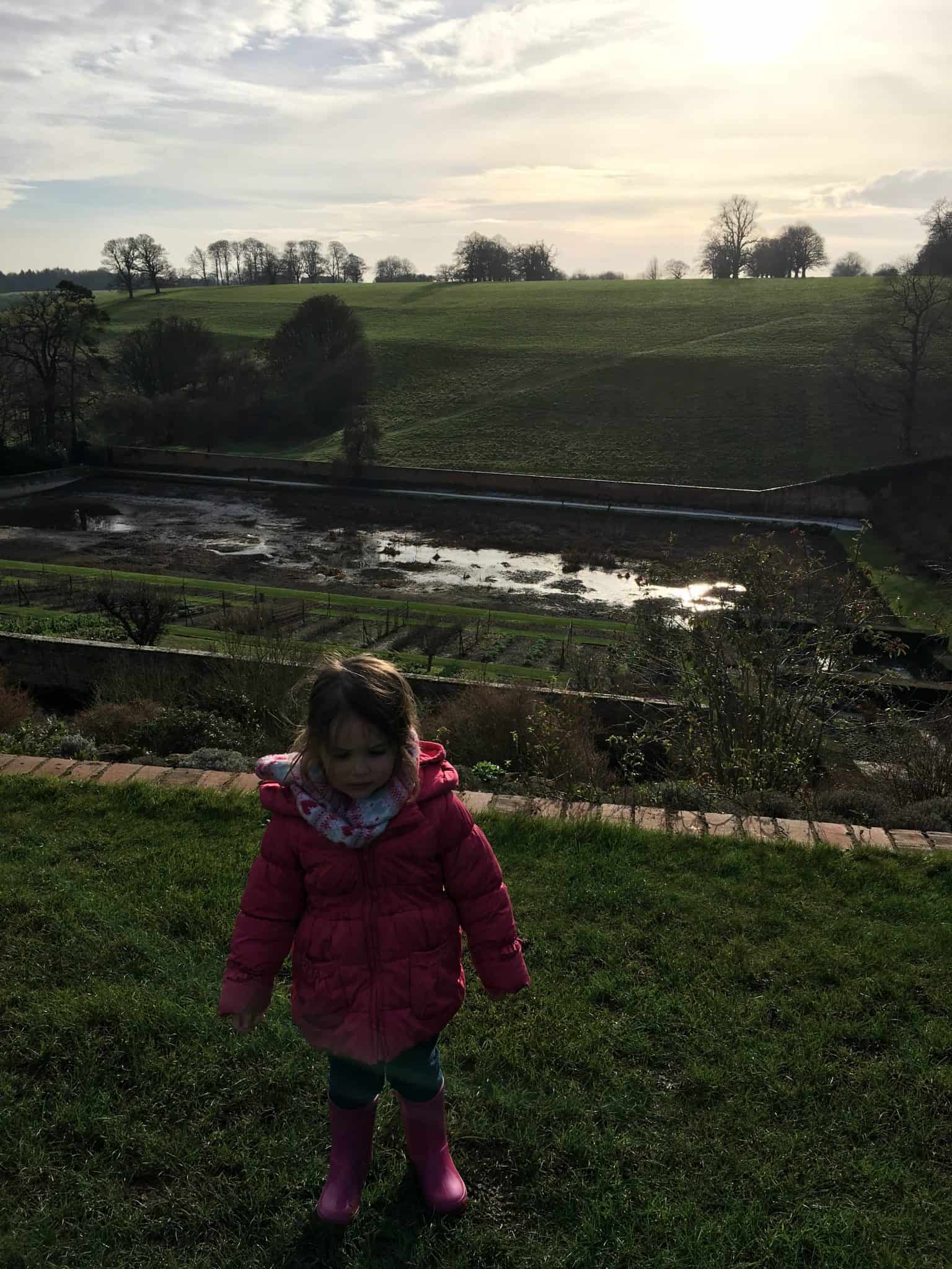 Thea in the sun at Upton House