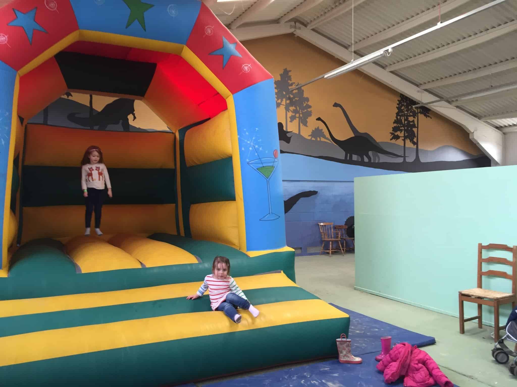 Indoor bouncy castle at Green Dragon Eco Farm