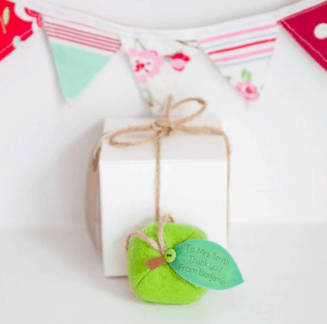 Personalised Felt Apple from Miss-Shelly Designs
