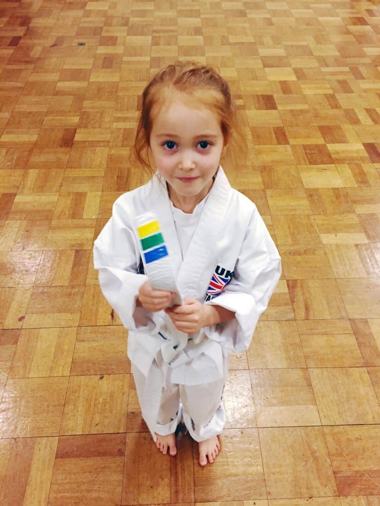 Ava at Taekwondo