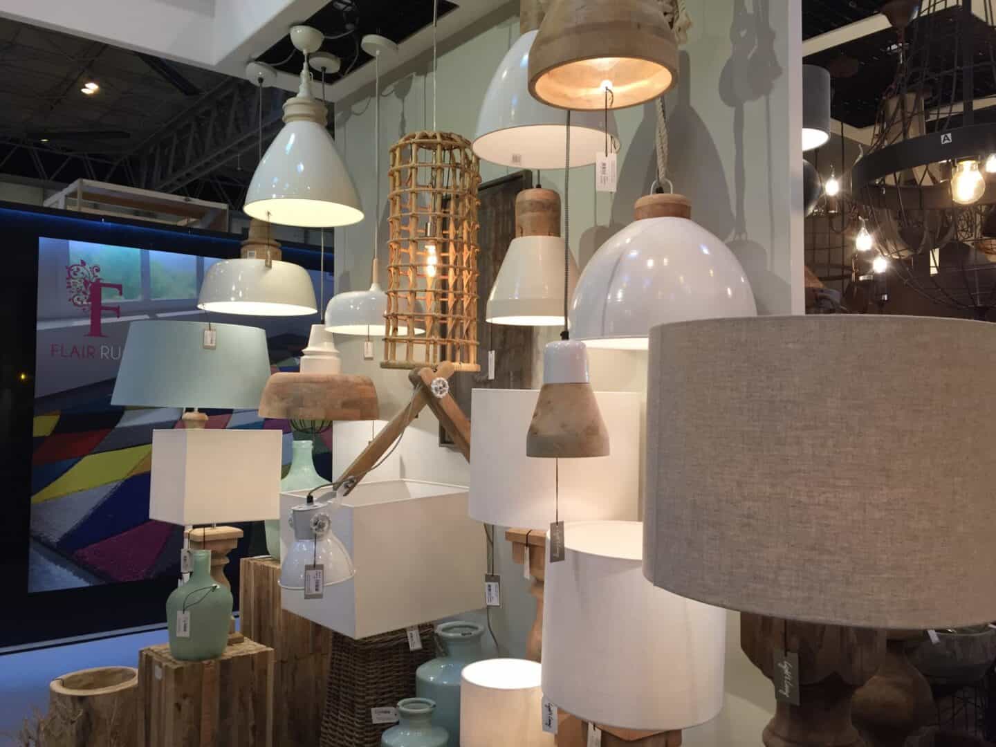 Industrial lights at the Spring Fair