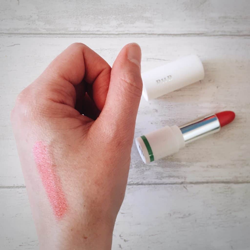 PHB Ethical Beauty 100% Pure Organic Lipstick in Camellia on hand