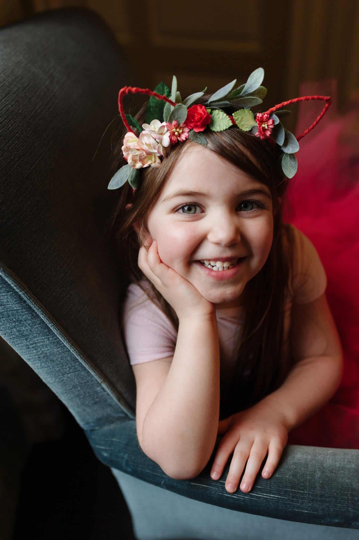 Thea with Mimosa Bridal Bridesmaid headband