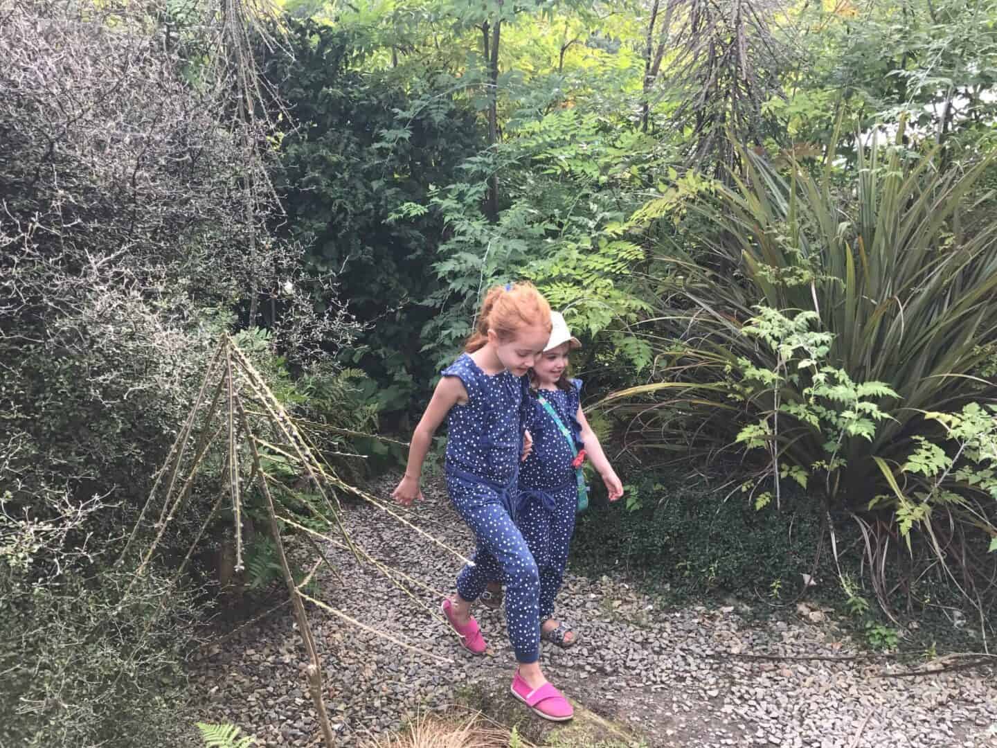 Ava and Thea Exploring the gardens
