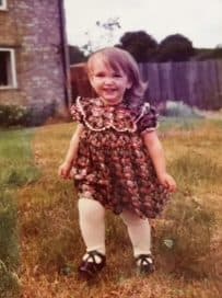 Becky running in the eighties