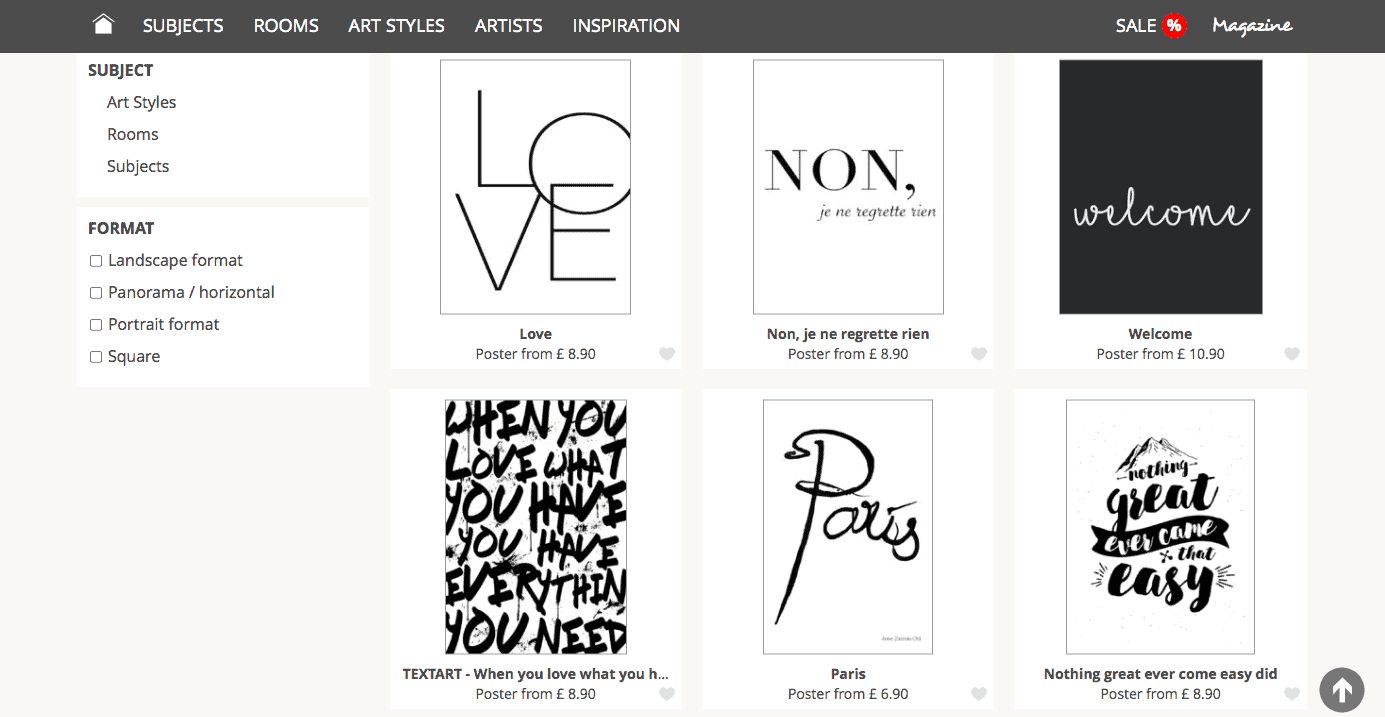 Monochrome Typography Posterlounge pictures