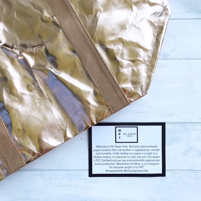 Sustainable Tote Bag in Rose Rose Gold by My Paper Tote