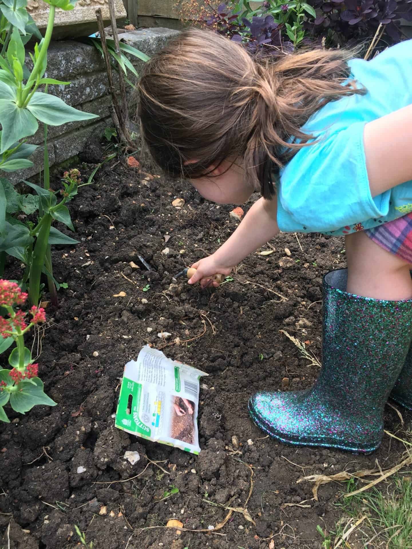 Planting pease #GetThemGrowing for National Children's Gardening Week?