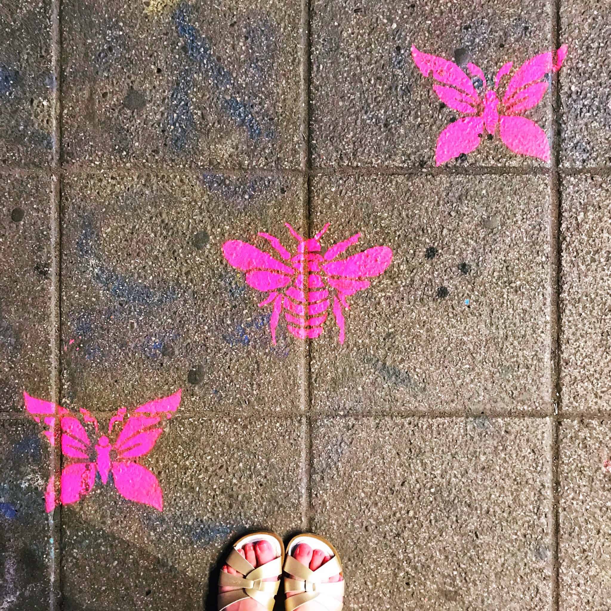 Neon pink graffiti