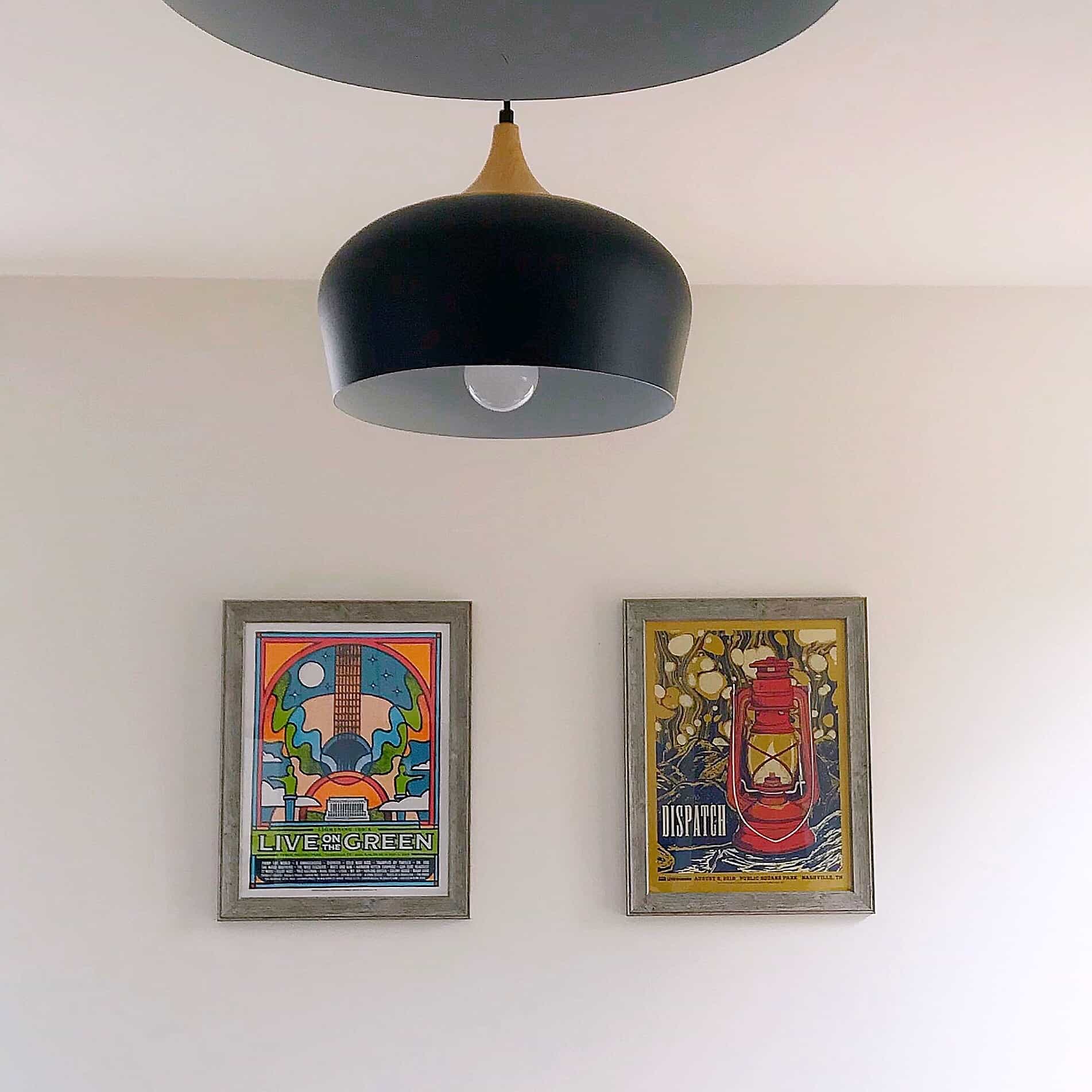Art work and black lights at the perfect Air B & B in Nashville