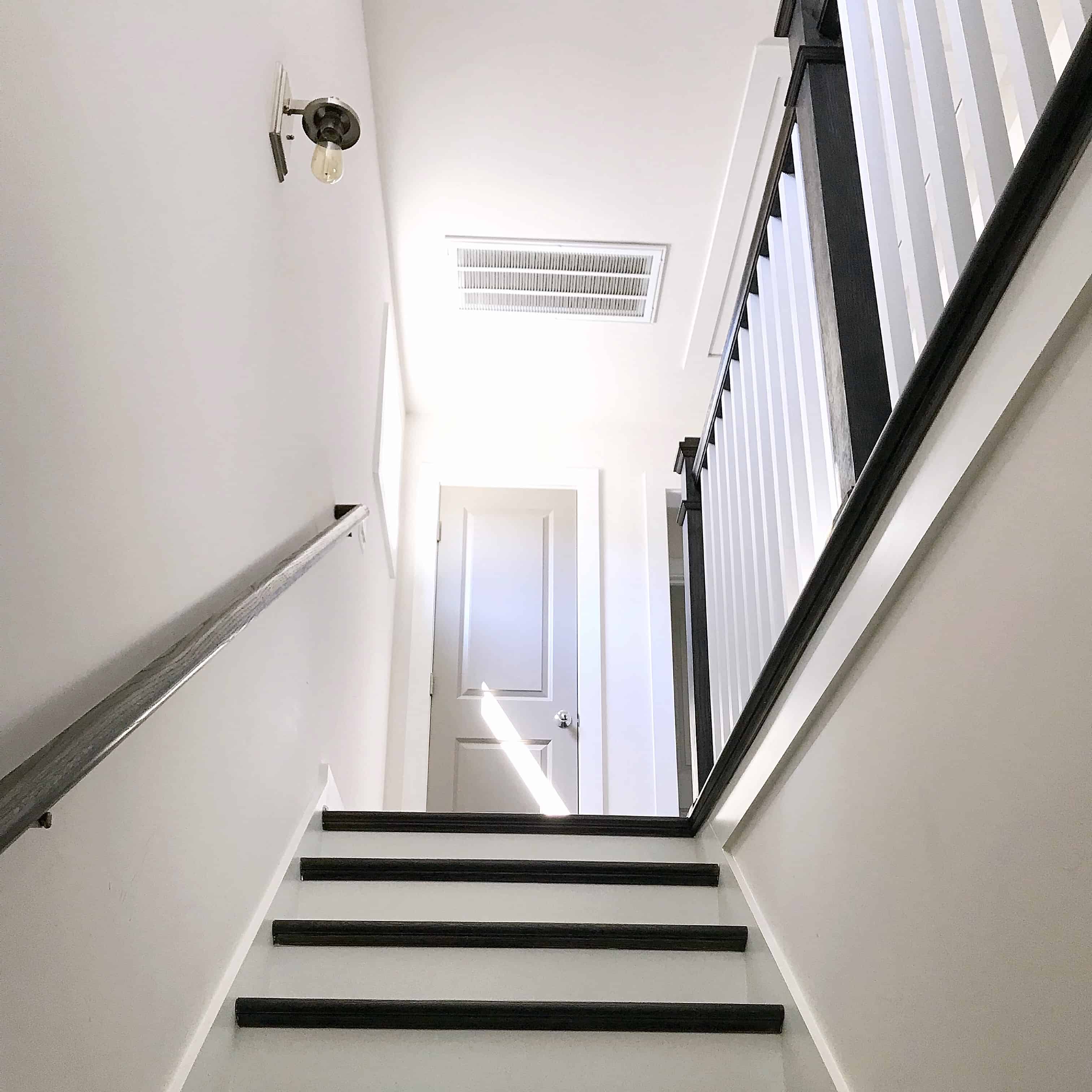 Light bright monochrome stairs