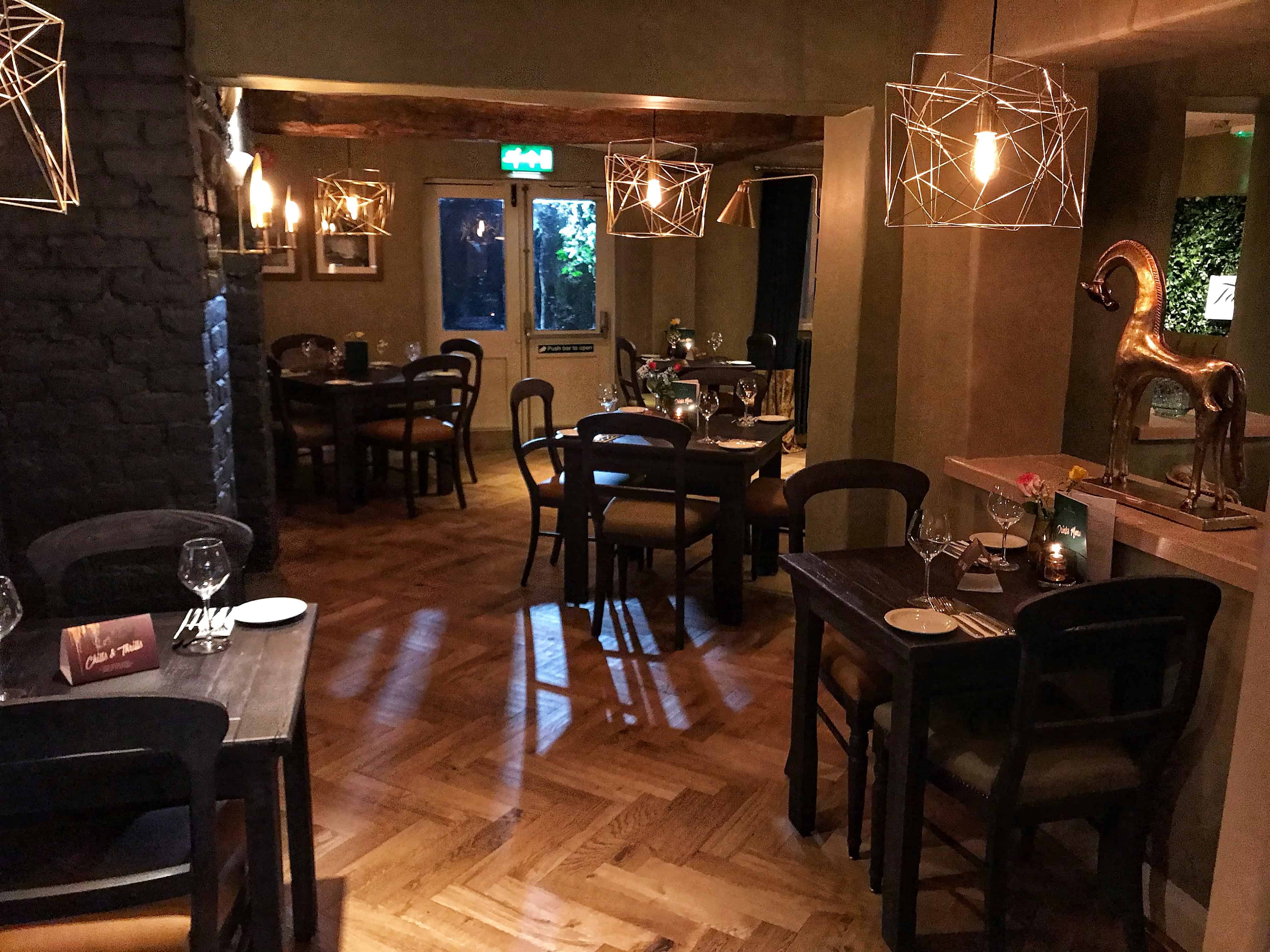 Cosy interior at the Black Horse Pub and Restaurant