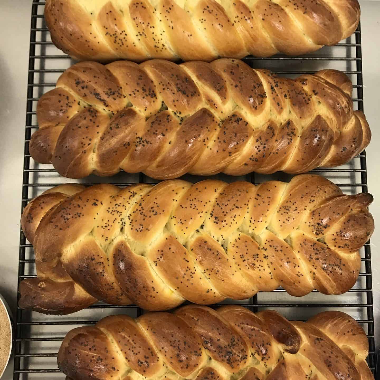 Chollah bread fresh from the oven