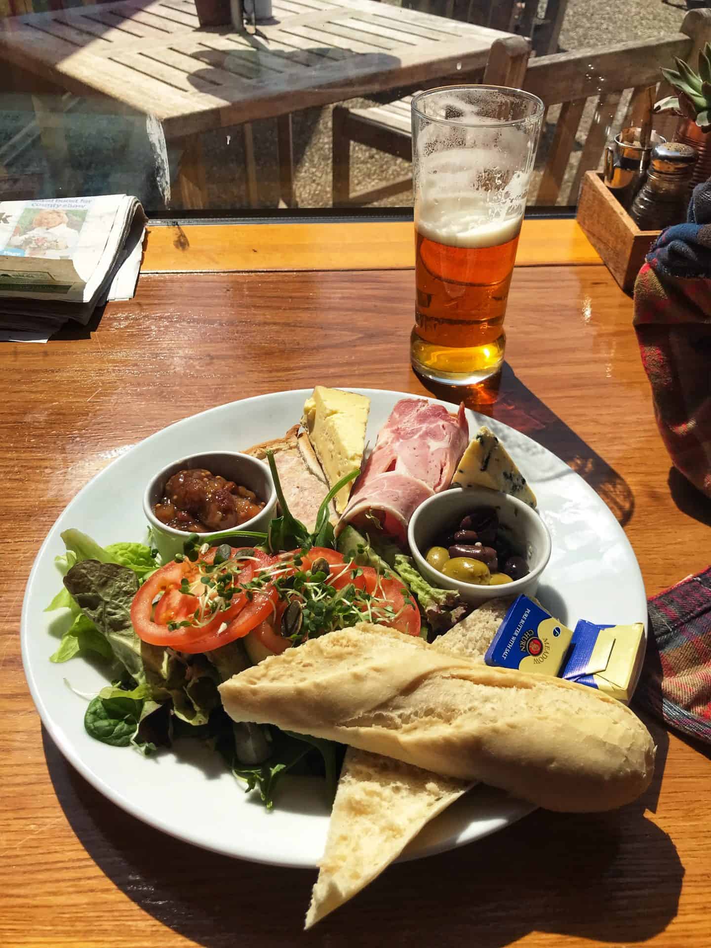 Posh ploughmans at Adnams Cafe in Southwold
