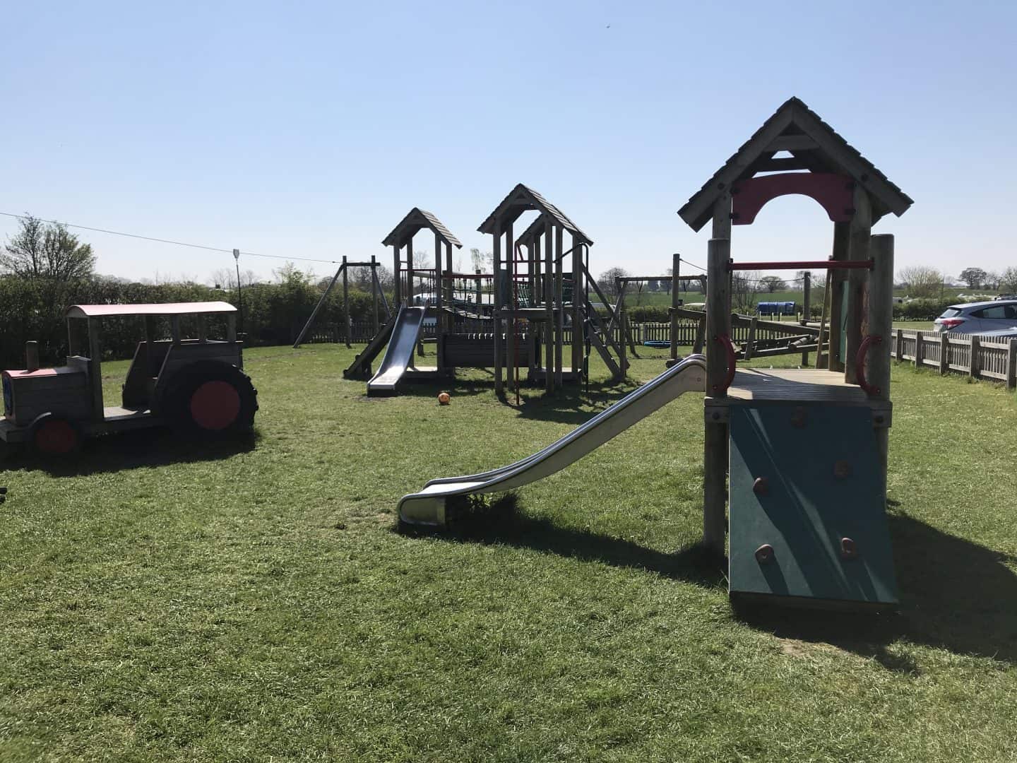 The amazing wooden play area at Haw Wood Farm