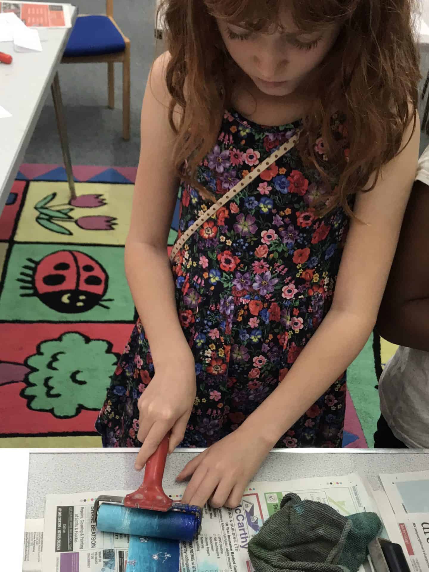 Inking up her polystyrene design