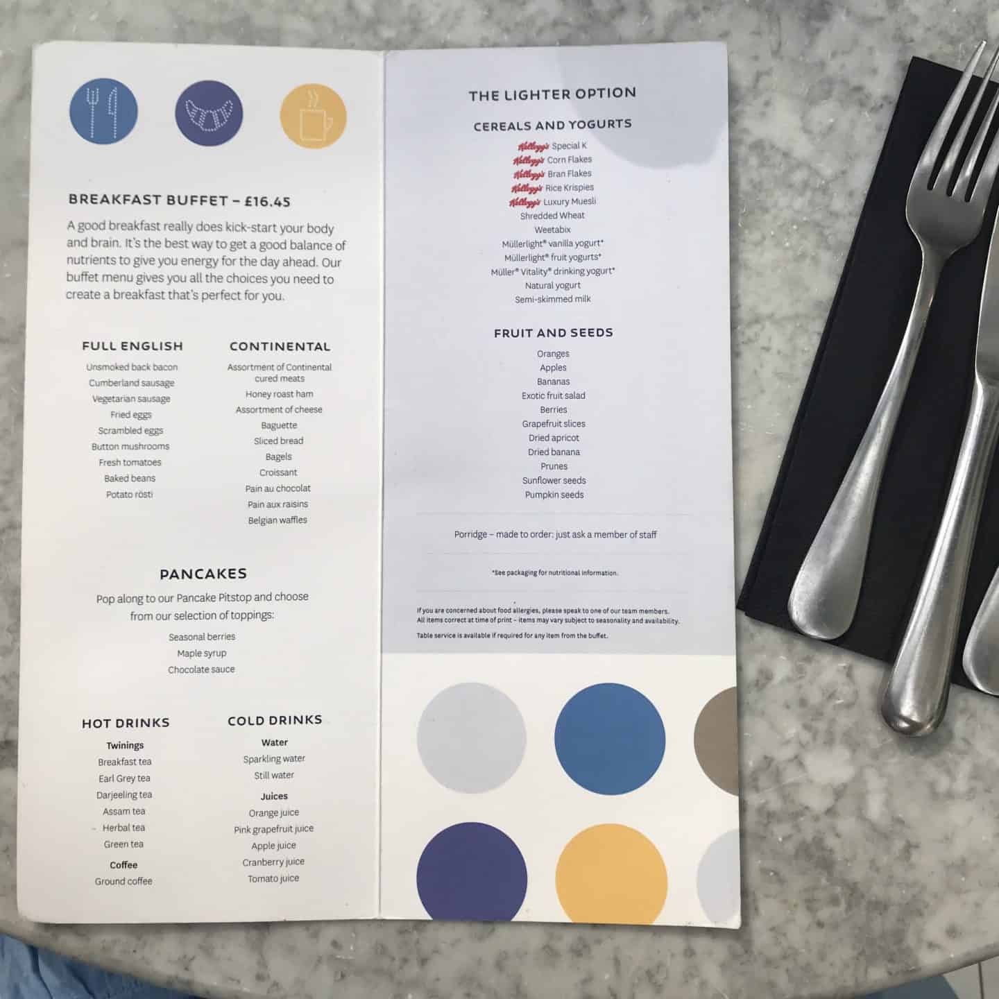 The choices for breakfast at the Novotel London City South Hotel makes it an ideal base for a weekend in London with kids