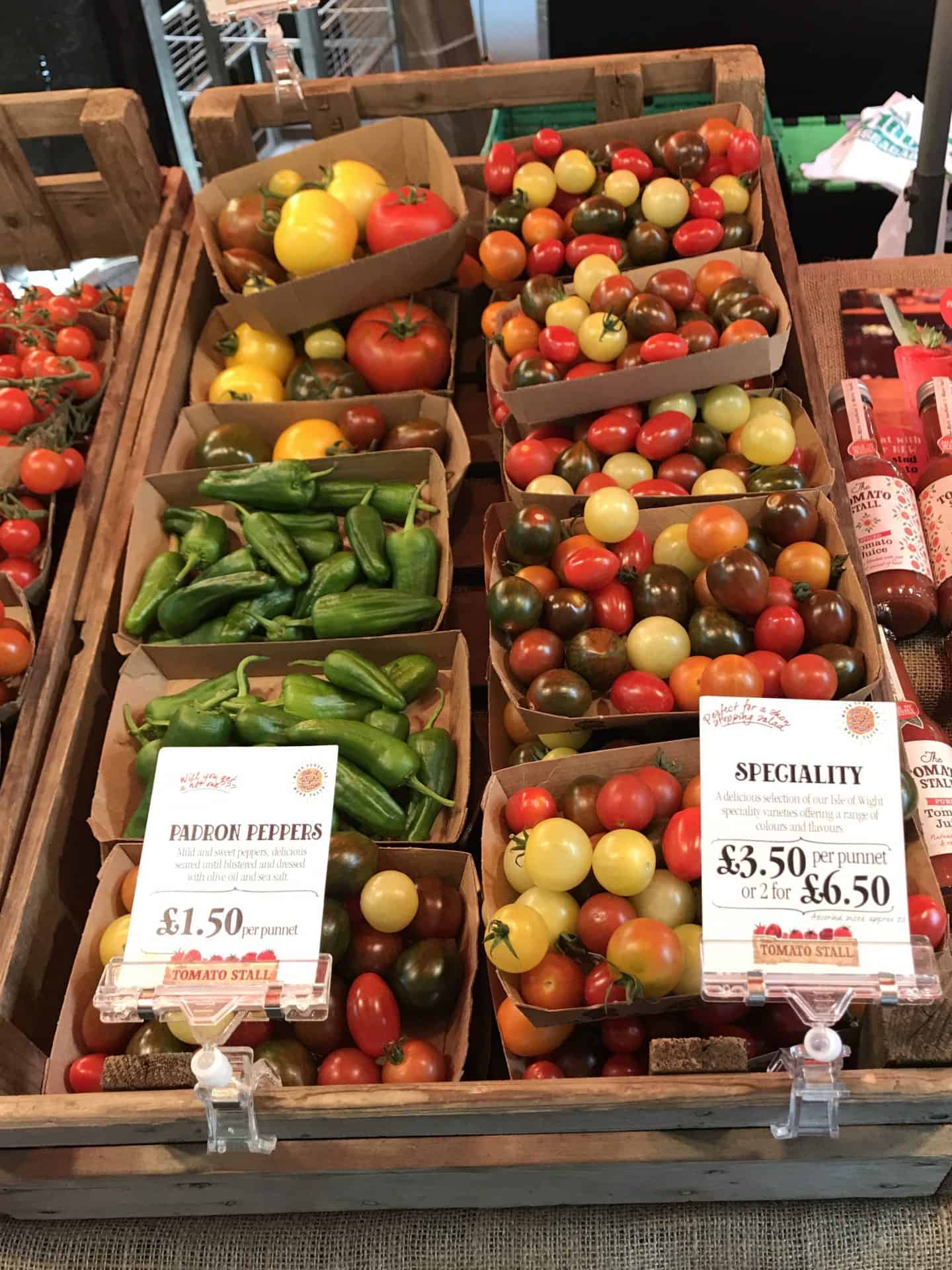 Fresh produce at Borough Market
