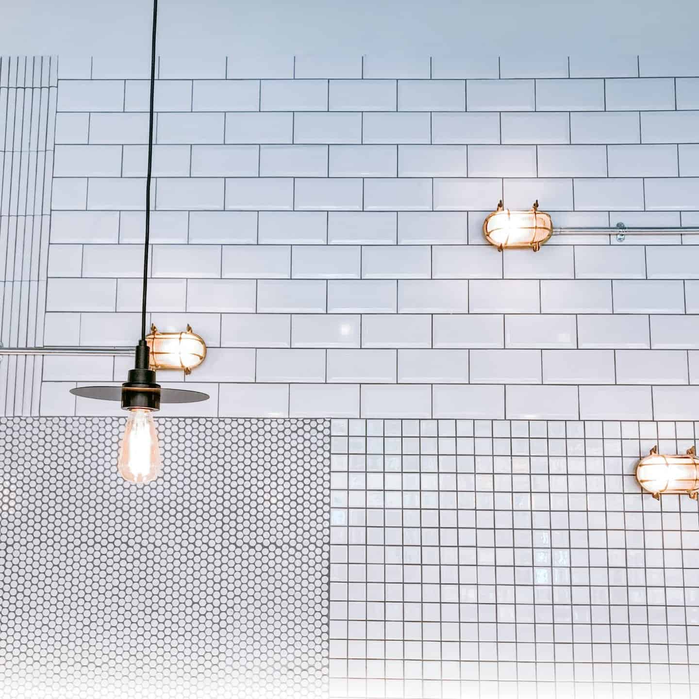 Lovely tiled wall at the Novotel London City South Hotel