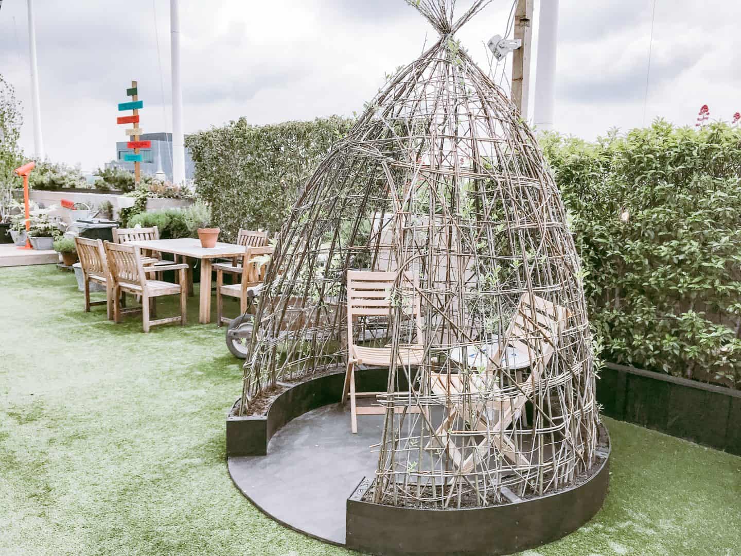 Teepee at John Lewis' Roof Garden London