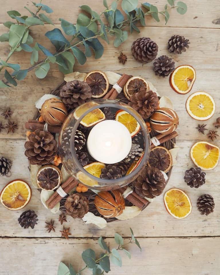 Dried orange Christmas decorations