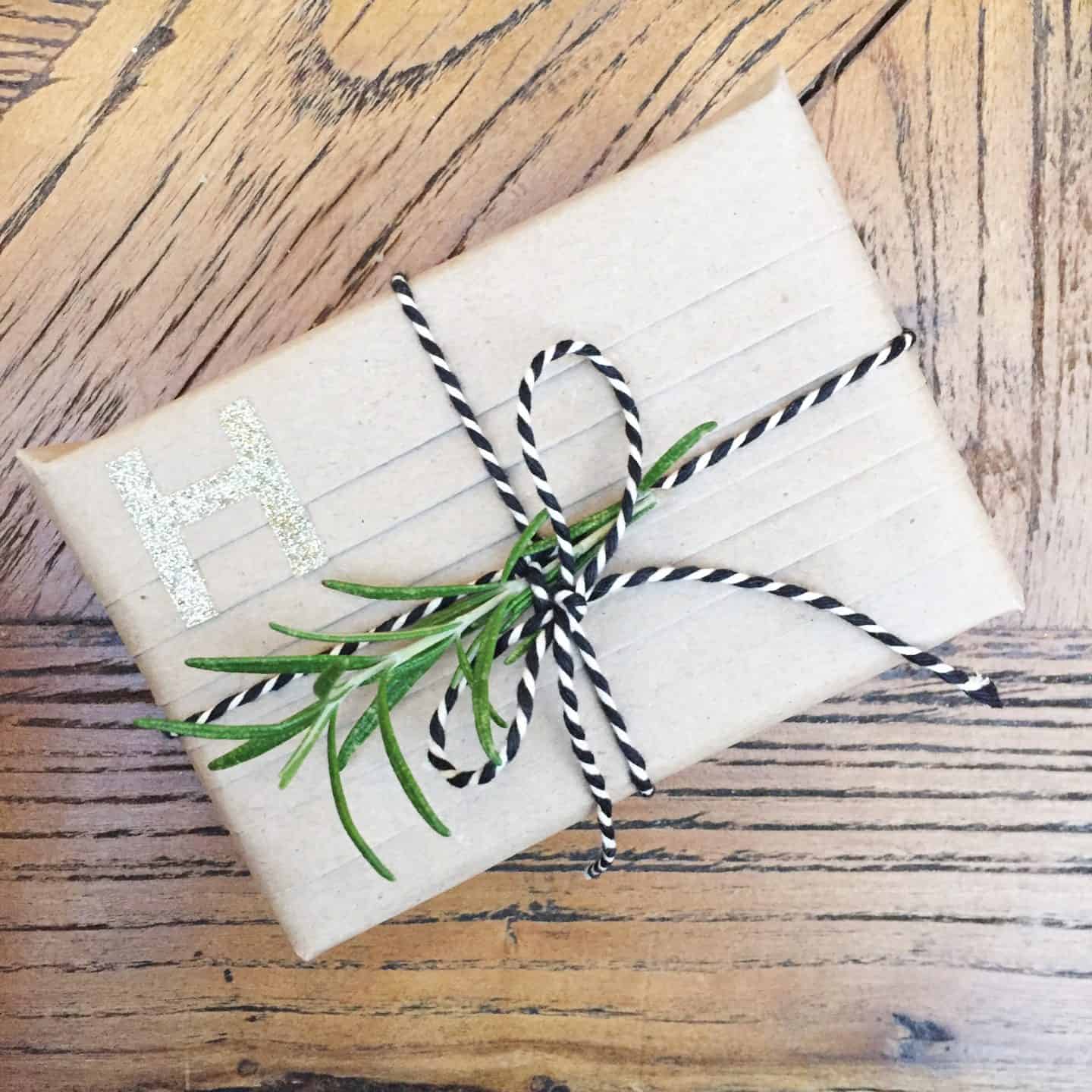 Home made eco-friendly wrapping paper