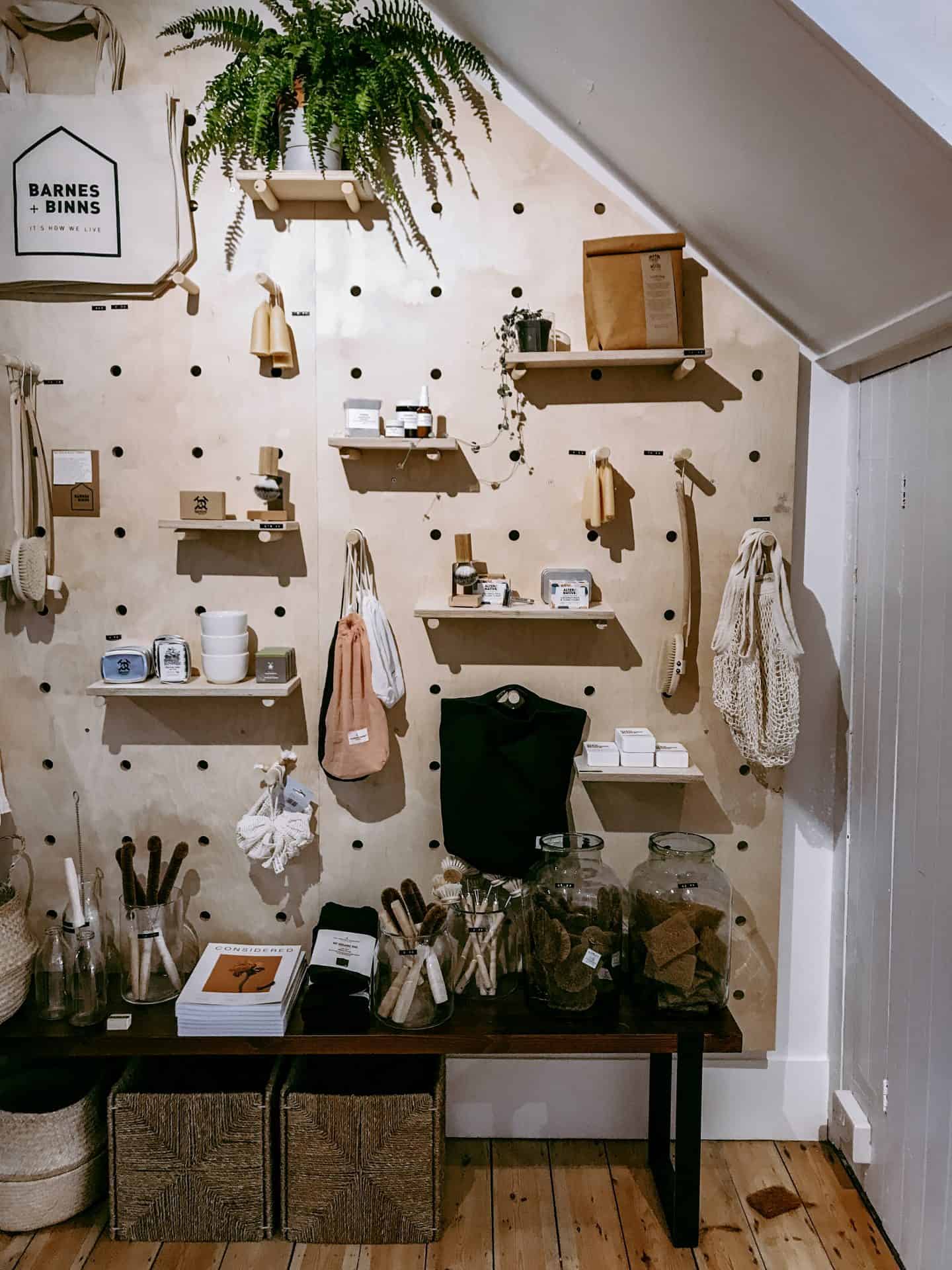 Inside Barnes + Binns General Store in Hove