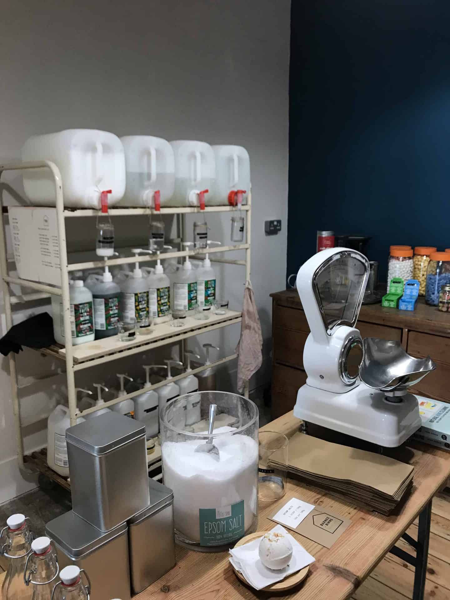 Refil store equipment at Barnes + Binns in Hove