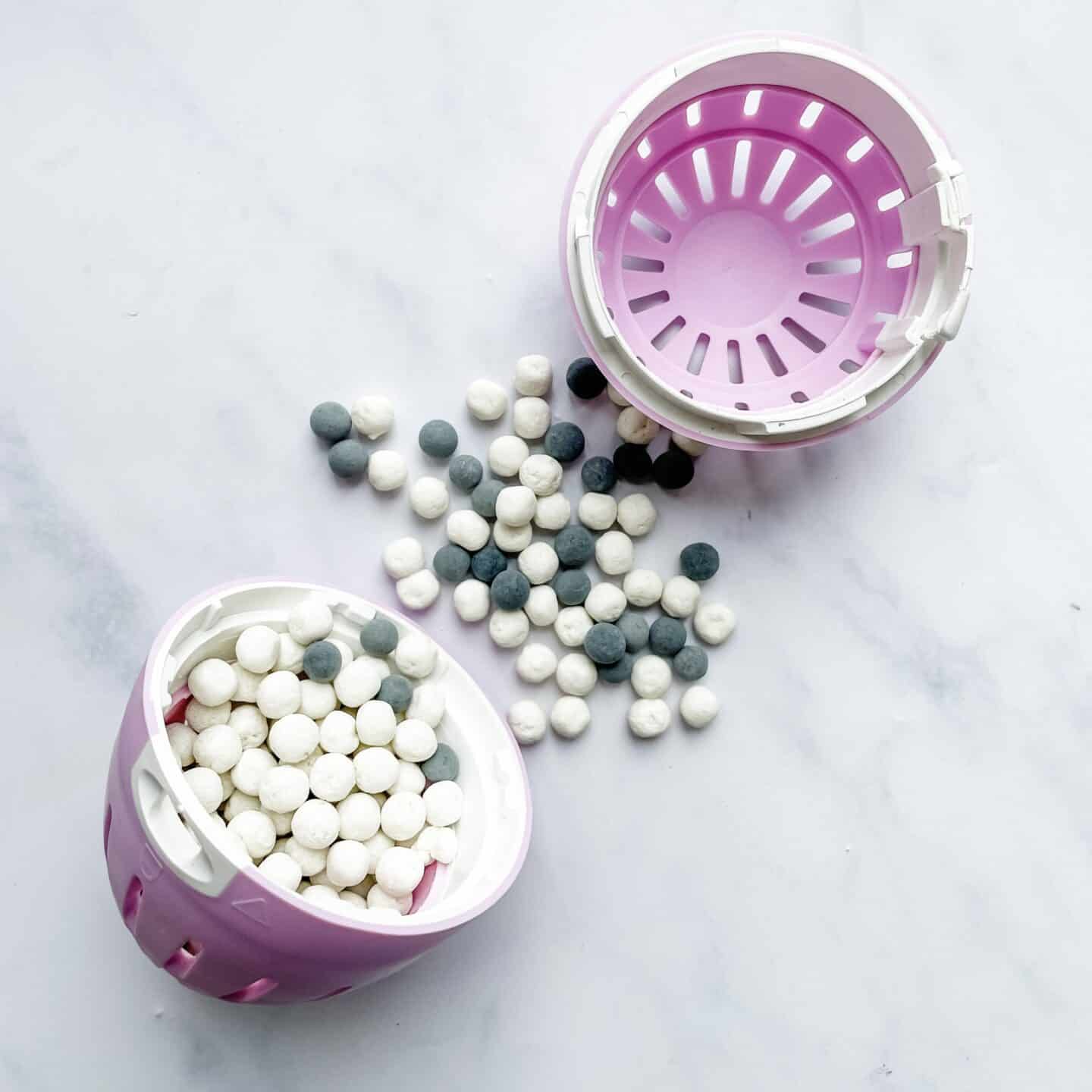 The beads inside an Eco Egg